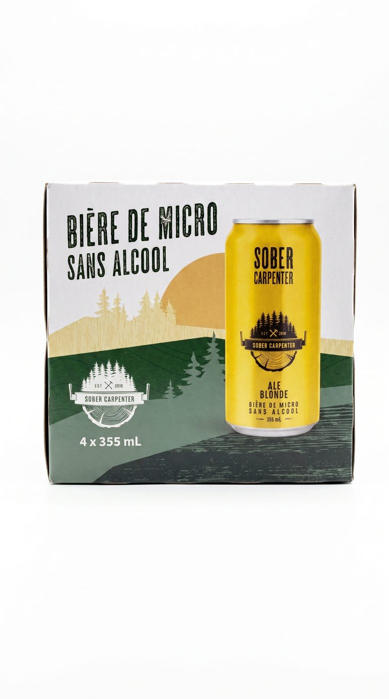 Sober Carpenter Blonde Ale non-alcoholic beer four pack at HALFPRICE Oshawa